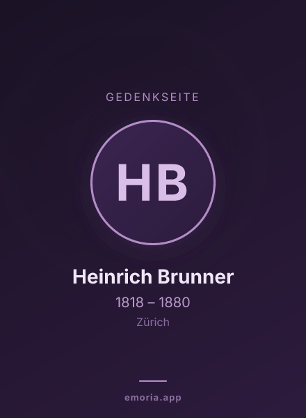 Gedenkportrait von Heinrich Brunner