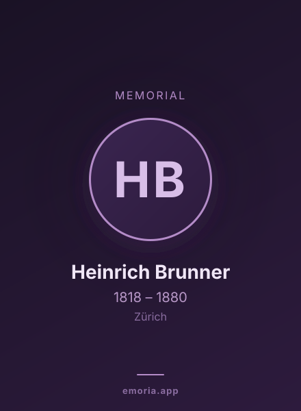 Memorial portrait of Heinrich Brunner