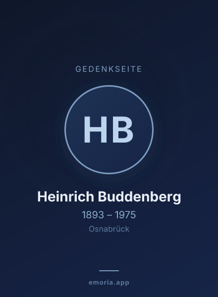 Gedenkportrait von Heinrich Buddenberg
