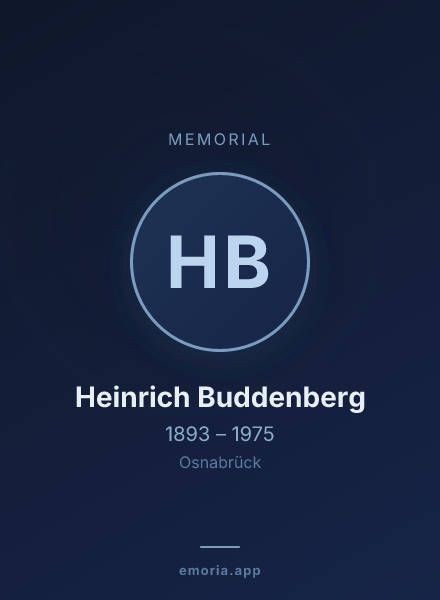 Memorial portrait of Heinrich Buddenberg