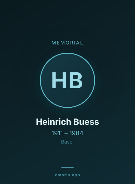 Memorial portrait of Heinrich Buess