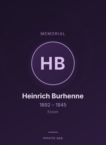 Memorial portrait of Heinrich Burhenne