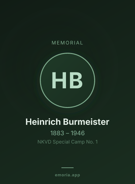 Memorial portrait of Heinrich Burmeister