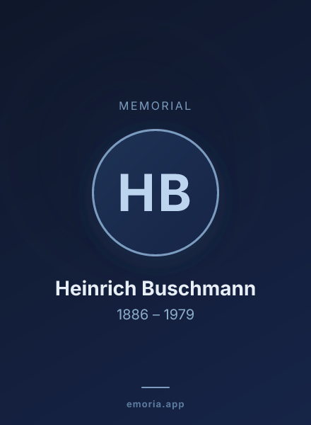 Memorial portrait of Heinrich Buschmann