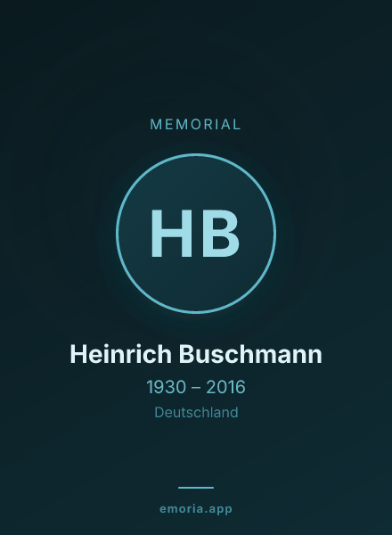 Memorial portrait of Heinrich Buschmann
