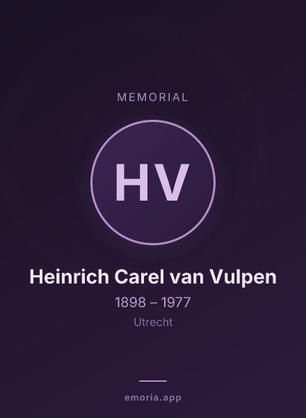 Memorial portrait of Heinrich Carel van Vulpen