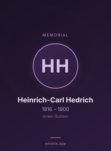 Memorial portrait of Heinrich-Carl Hedrich