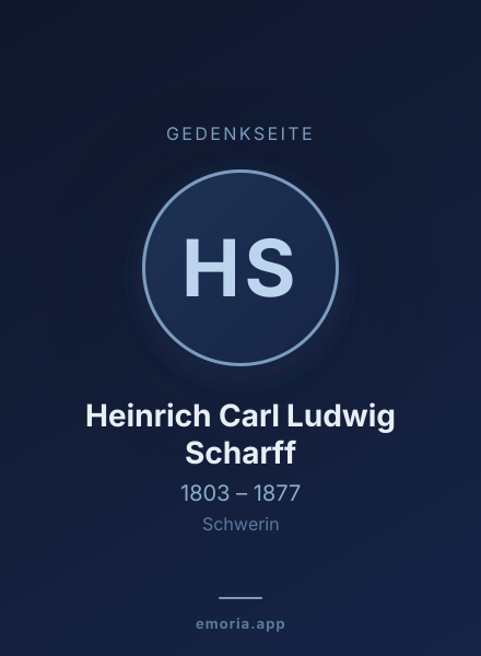 Gedenkportrait von Heinrich Carl Ludwig Scharff