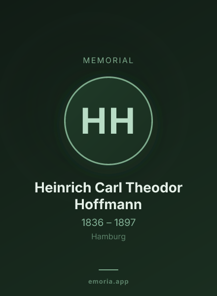 Memorial portrait of Heinrich Carl Theodor Hoffmann