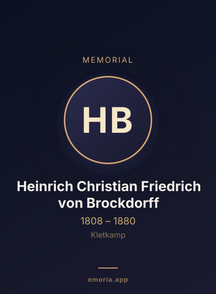 Memorial portrait of Heinrich Christian Friedrich von Brockdorff