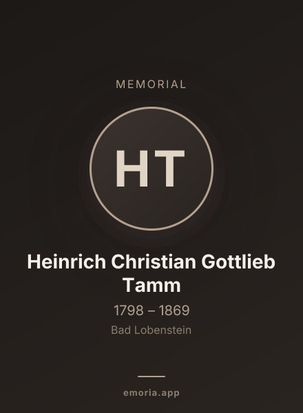 Memorial portrait of Heinrich Christian Gottlieb Tamm