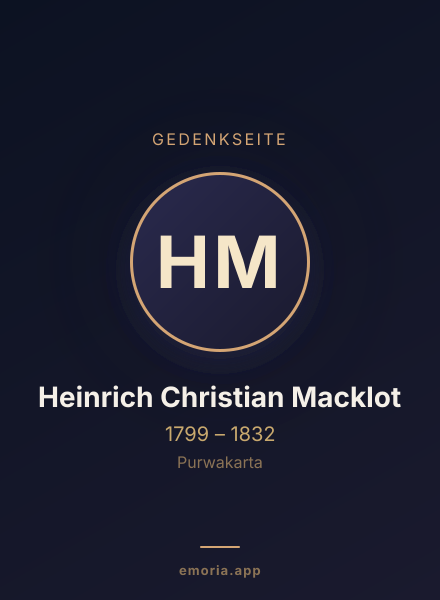 Gedenkportrait von Heinrich Christian Macklot