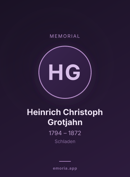 Memorial portrait of Heinrich Christoph Grotjahn