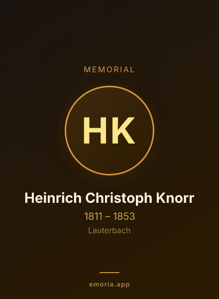 Memorial portrait of Heinrich Christoph Knorr