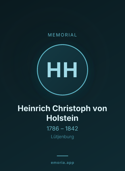 Memorial portrait of Heinrich Christoph von Holstein