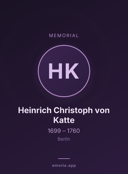 Memorial portrait of Heinrich Christoph von Katte