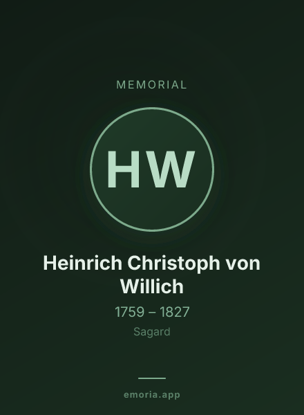 Memorial portrait of Heinrich Christoph von Willich