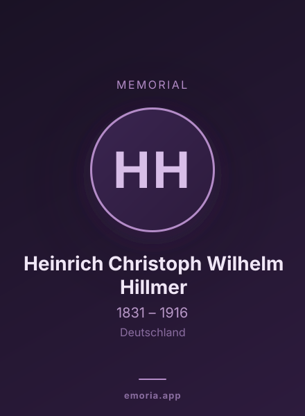 Memorial portrait of Heinrich Christoph Wilhelm Hillmer