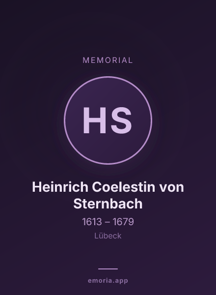 Memorial portrait of Heinrich Coelestin von Sternbach