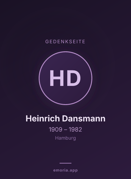 Gedenkportrait von Heinrich Dansmann