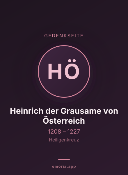 Gedenkportrait von Heinrich der Grausame von Österreich
