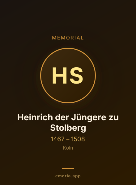 Memorial portrait of Heinrich der Jüngere zu Stolberg