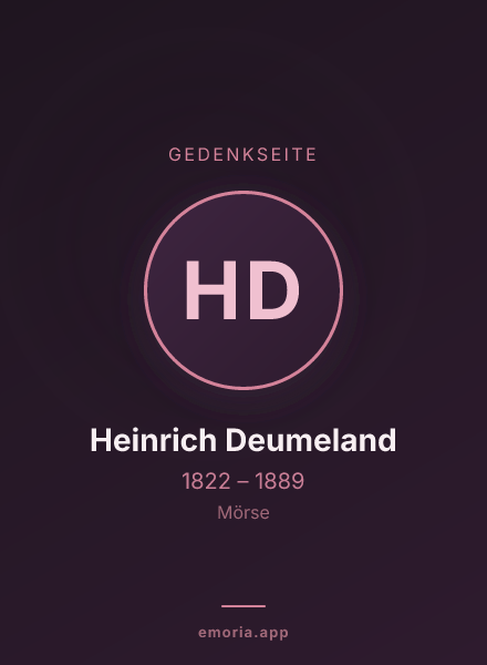 Gedenkportrait von Heinrich Deumeland
