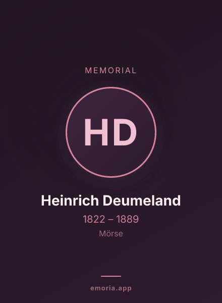 Memorial portrait of Heinrich Deumeland