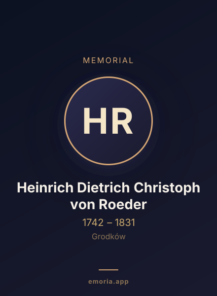 Memorial portrait of Heinrich Dietrich Christoph von Roeder