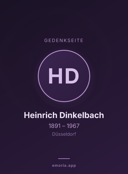 Gedenkportrait von Heinrich Dinkelbach