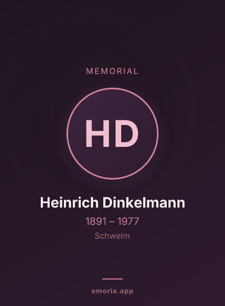 Memorial portrait of Heinrich Dinkelmann