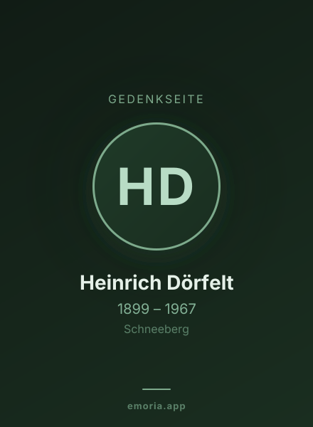 Gedenkportrait von Heinrich Dörfelt