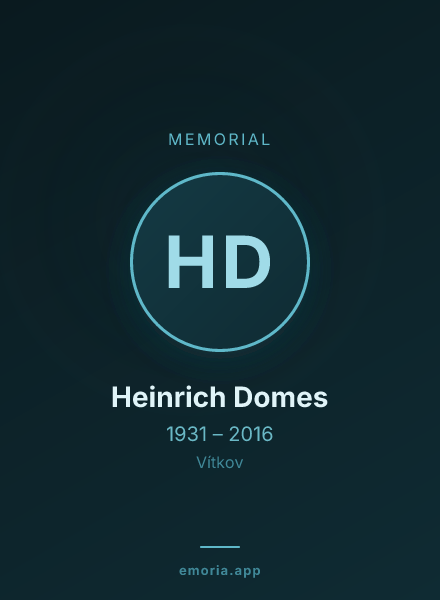Memorial portrait of Heinrich Domes