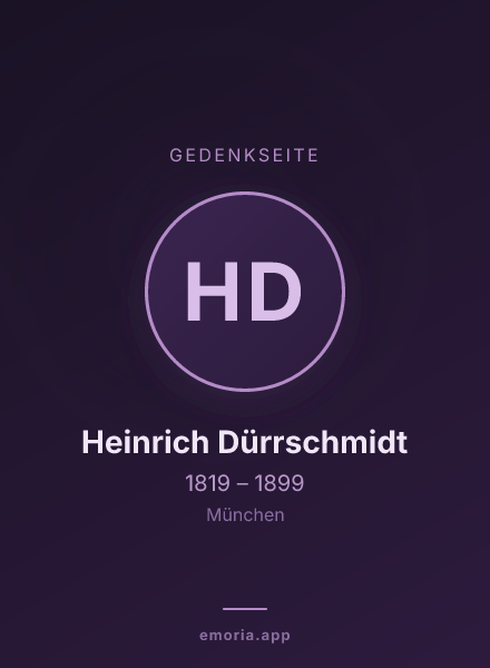 Gedenkportrait von Heinrich Dürrschmidt