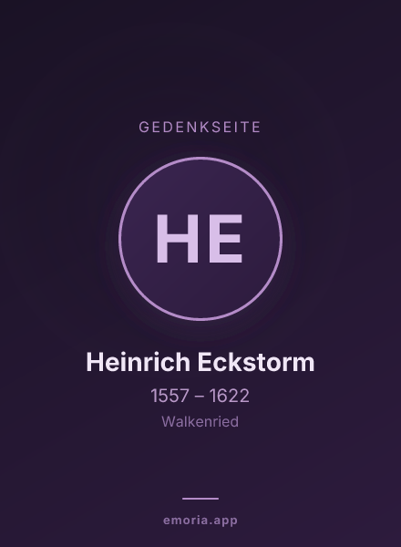 Gedenkportrait von Heinrich Eckstorm