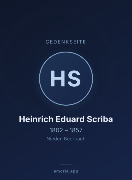 Gedenkportrait von Heinrich Eduard Scriba