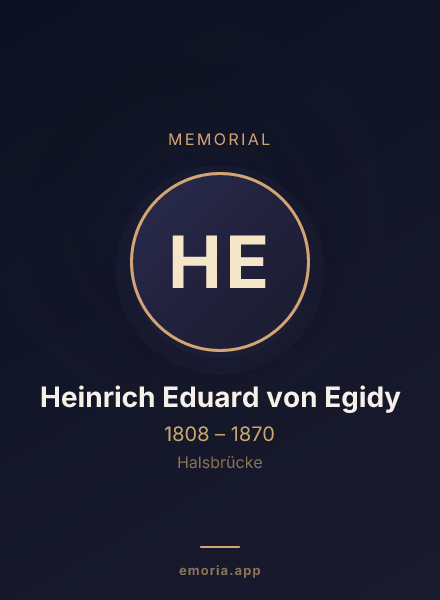 Memorial portrait of Heinrich Eduard von Egidy