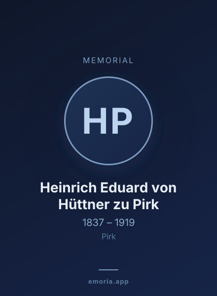 Memorial portrait of Heinrich Eduard von Hüttner zu Pirk