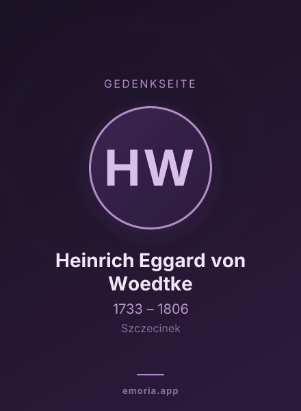 Gedenkportrait von Heinrich Eggard von Woedtke