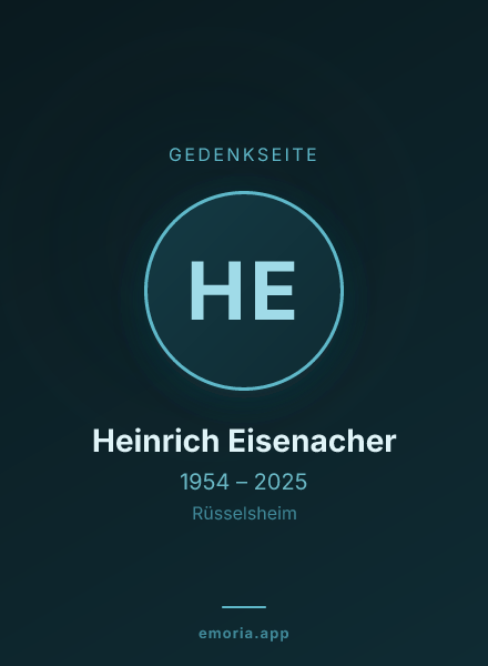Gedenkportrait von Heinrich Eisenacher