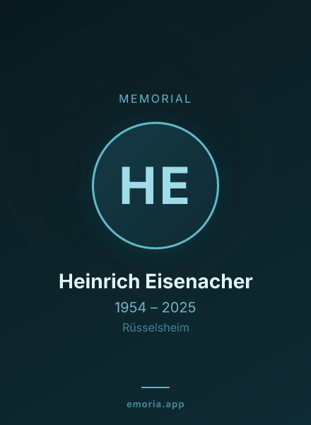 Memorial portrait of Heinrich Eisenacher