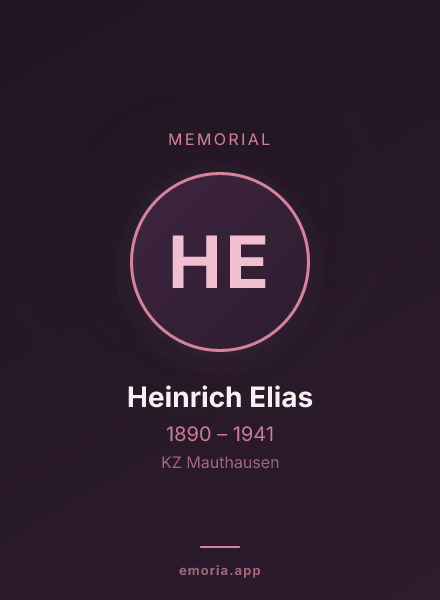 Memorial portrait of Heinrich Elias