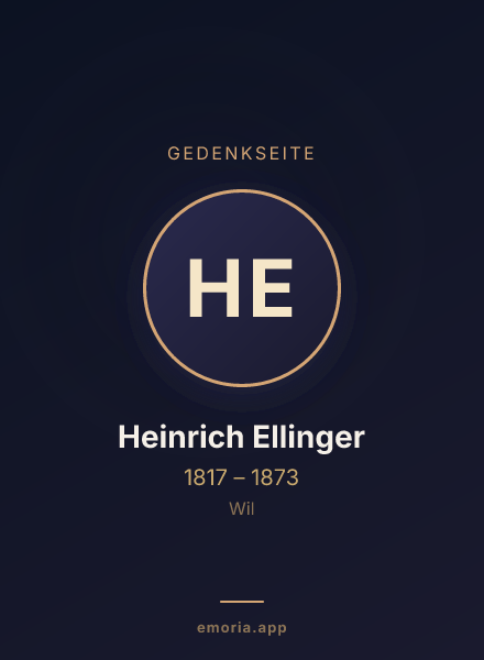 Gedenkportrait von Heinrich Ellinger
