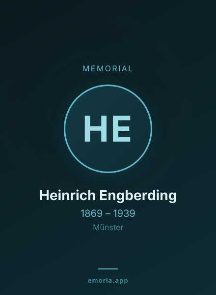 Memorial portrait of Heinrich Engberding