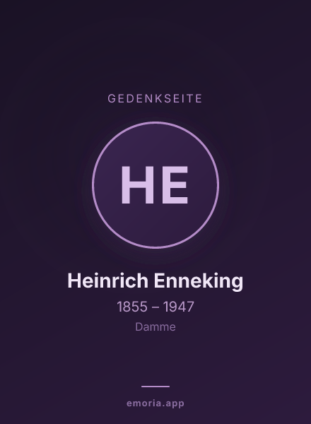 Gedenkportrait von Heinrich Enneking