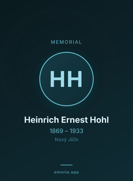 Memorial portrait of Heinrich Ernest Hohl