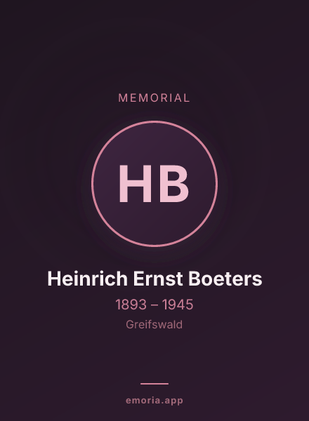 Memorial portrait of Heinrich Ernst Boeters