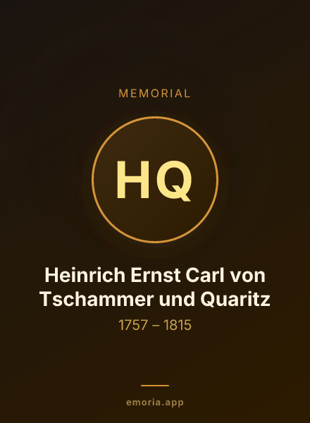 Memorial portrait of Heinrich Ernst Carl von Tschammer und Quaritz