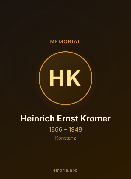 Memorial portrait of Heinrich Ernst Kromer