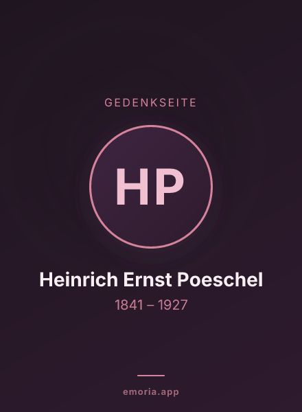 Gedenkportrait von Heinrich Ernst Poeschel